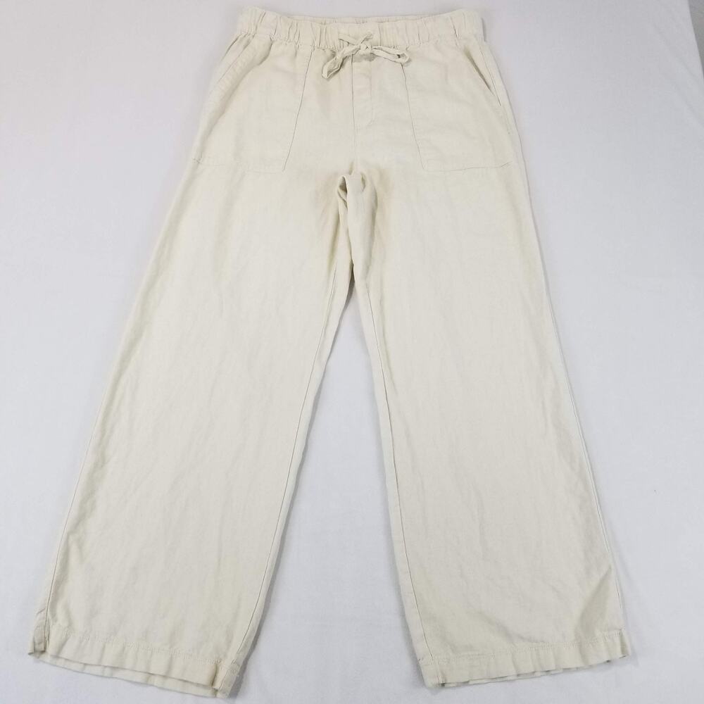 GAP Cream Wide Leg Drawstring Pants